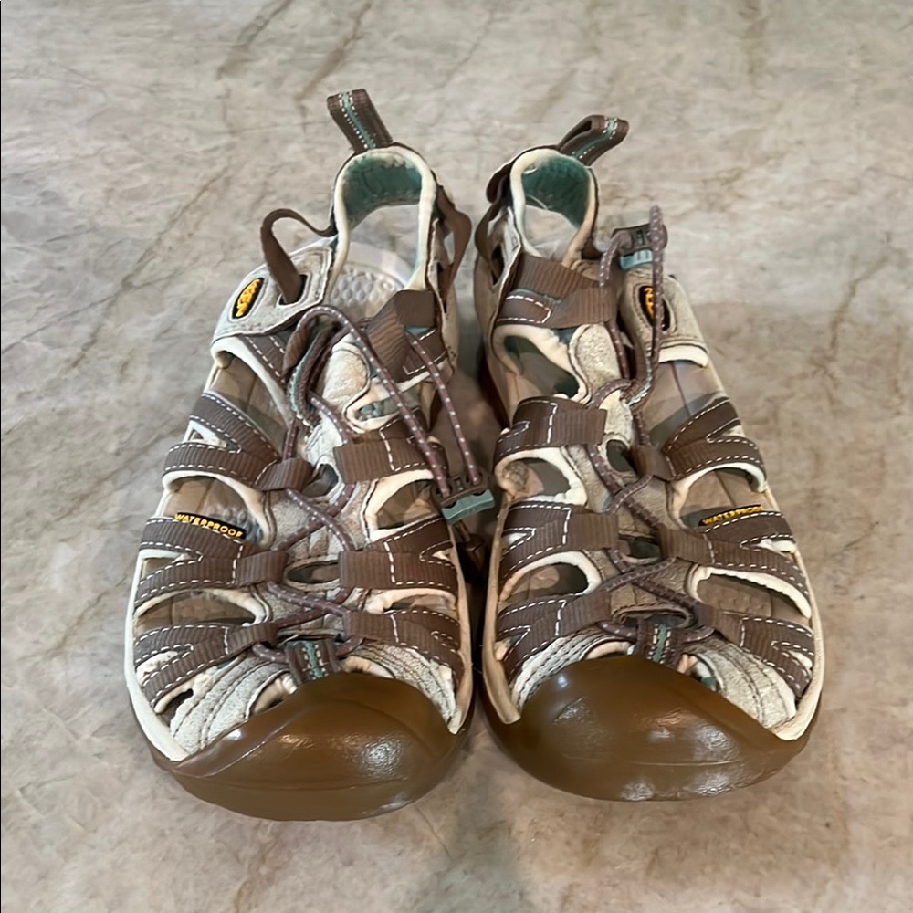 Keen Brown and Cream Sandals size 8